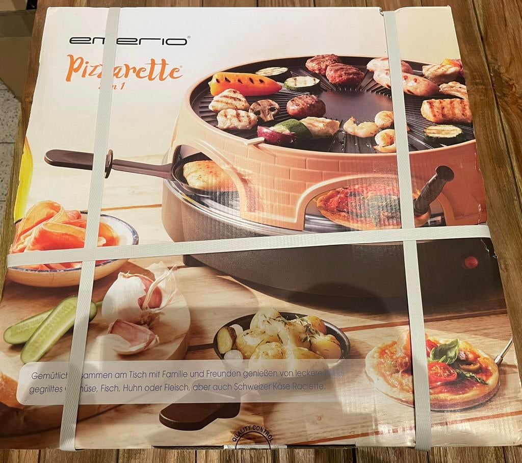 Nieuw! Emerio pizzarette 3 in 1, Ophalen of Verzenden, Nieuw, 4 t/m 7 personen