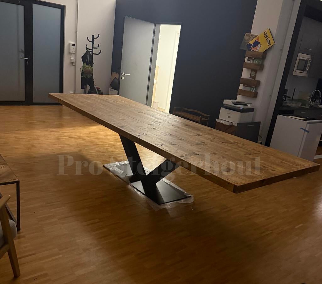 Steigerhout Tafel Eettafel Eetkamertafel Vergadertafel ACTIE, Nieuw, Ophalen of Verzenden, Industrieel, Rechthoekig