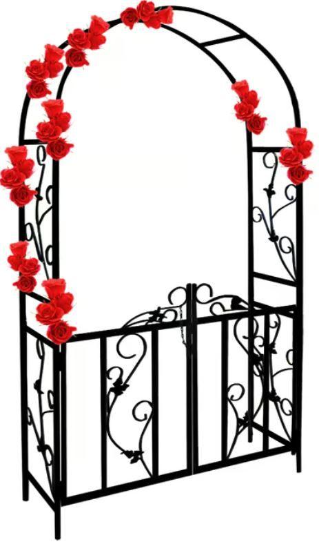 Rozenboog pergola met hekje tuinboog ijzer GRATIS BEZORGD!, Tuin en Terras, Tuinhekken en Hekwerk, Met poort, Verzenden, Nieuw
