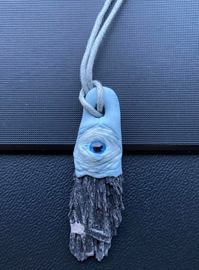 Fantasy Ketting Met Zwarte Kyaniet, Overige materialen, Blauw, Nieuw, Ophalen of Verzenden