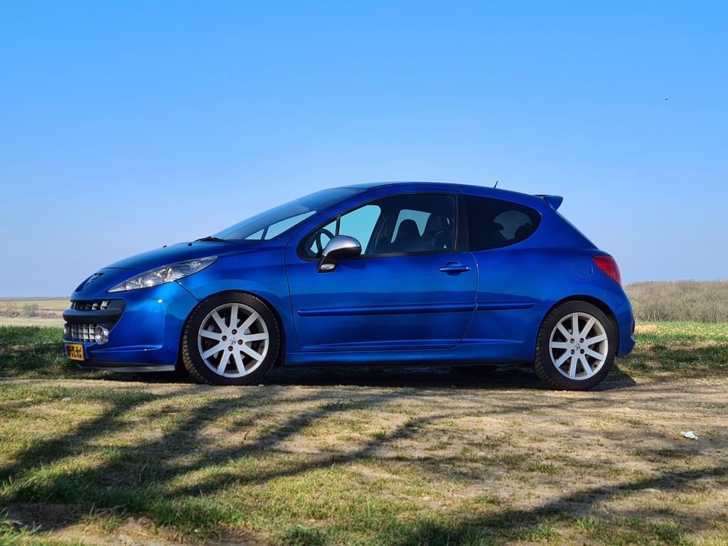 Peugeot 207 1.6 THP 16V 175PK RC 3DRS 2007 Blauw, Voorwielaandrijving, 1080 kg, 4 cilinders, Alcantara