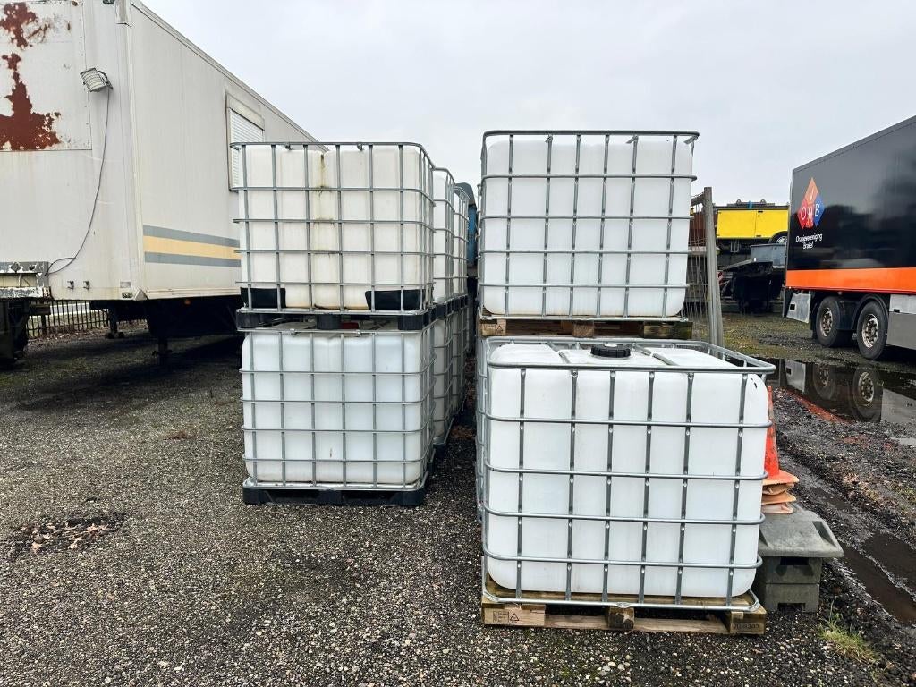 IBC-vaten 1000liter, gespoeld (Hout kratten/water opslag), Ophalen, Kunststof, Met kraantje, 150 liter of meer