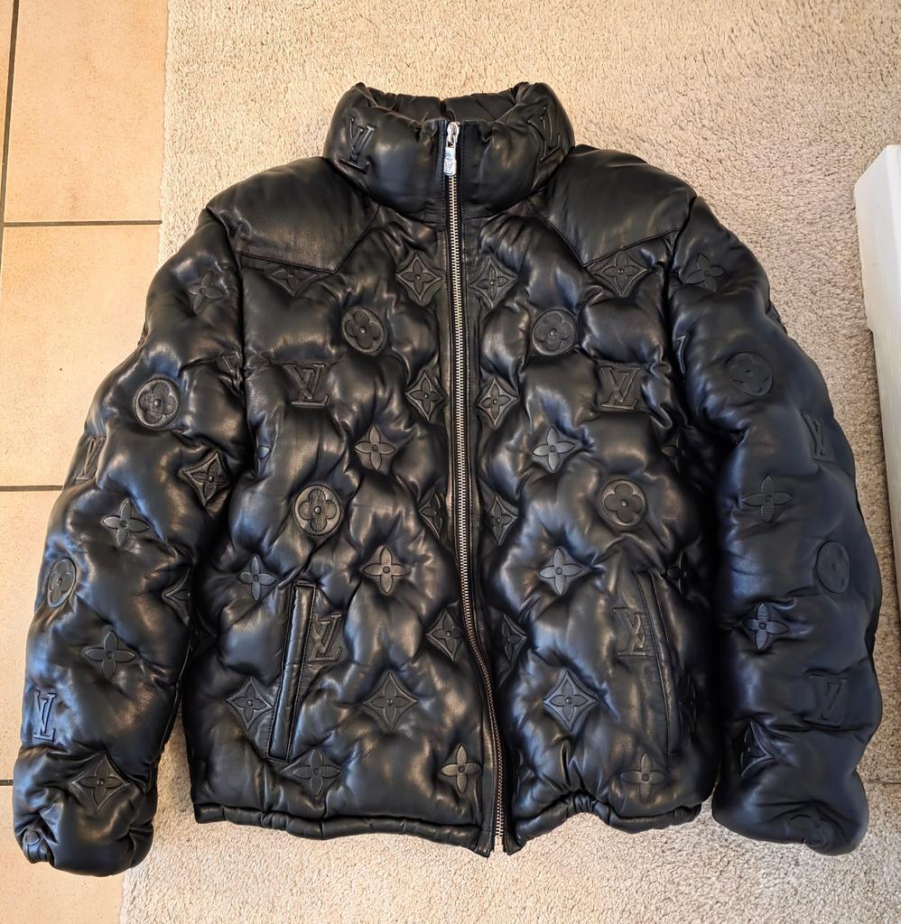 Louis vuitton lederen full monogram bomber, Kleding | Heren, Jassen | Winter, Ophalen of Verzenden, Nieuw, Maat 52/54 (L), Zwart