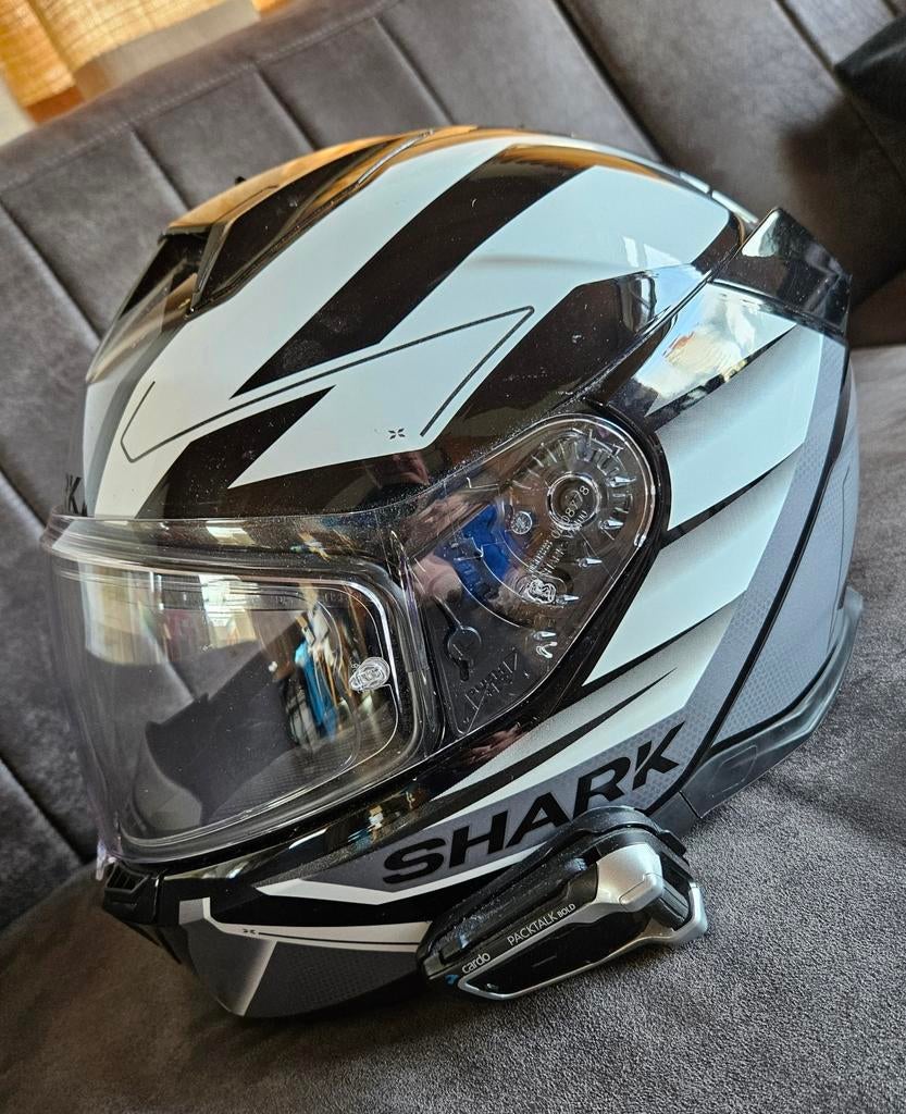 Shark Zwart/Wit helm, Ophalen, M, Systeemhelm, Heren