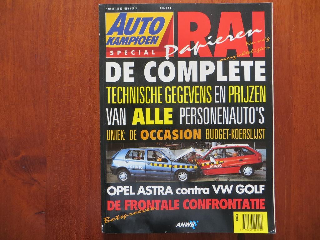 Autokampioen 5 1992 RAI-nummer Citroën XM Break, Alfa SZ, Ophalen of Verzenden, Zo goed als nieuw, Citroën