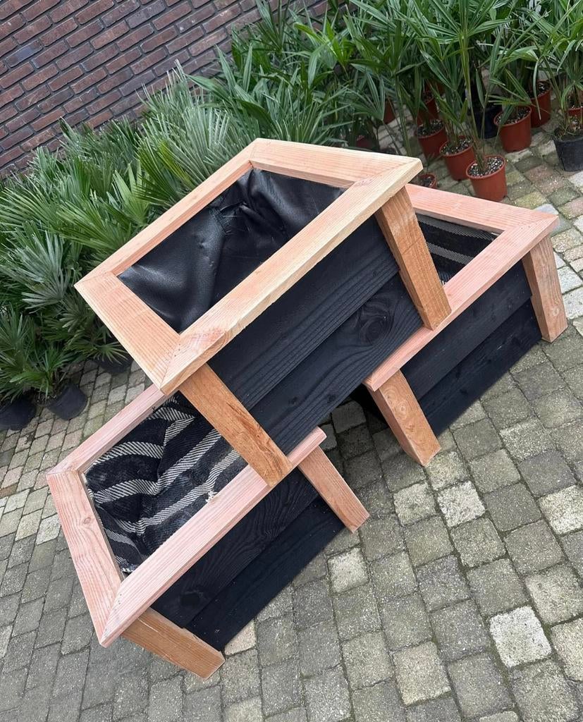 DOUGLAS BLOEMBAKKEN RABAT, Tuin en Terras, Bloembakken en Plantenbakken, Ophalen, Zo goed als nieuw, Vierkant, Hout