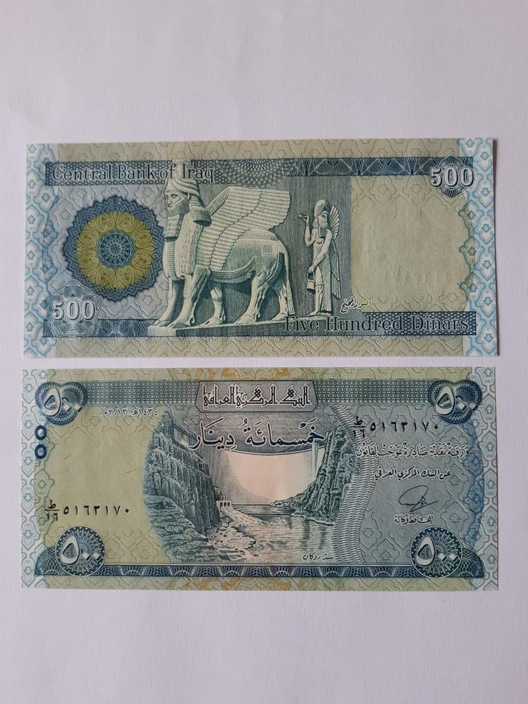 500 dinar iraq p98 unc kk f.1.11, Ophalen of Verzenden, Midden-Oosten
