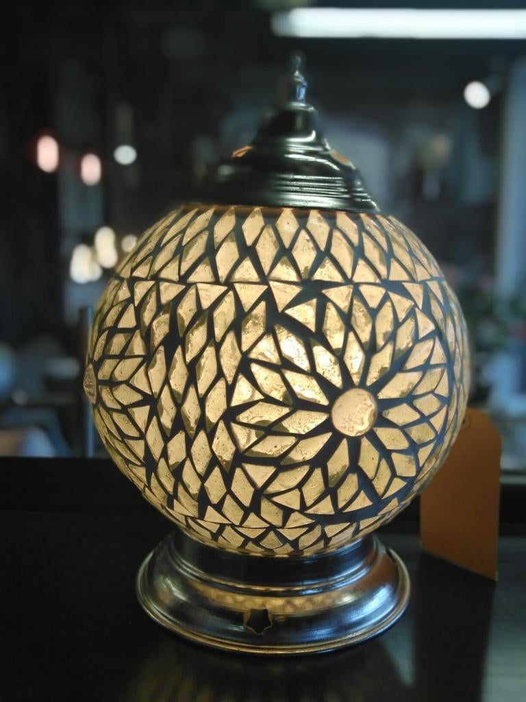 Oosterse mozaïek tafellamp - Ø 15cm, Huis en Inrichting, Onbekend, Nieuw, Ophalen of Verzenden, Glas