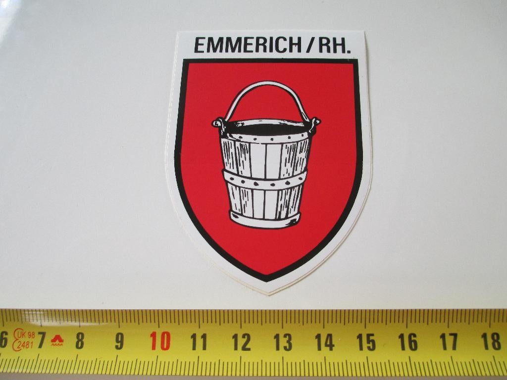 sticker Duitsland Emmerich / RH.  wapen *, Verzamelen, Ophalen, Zo goed als nieuw