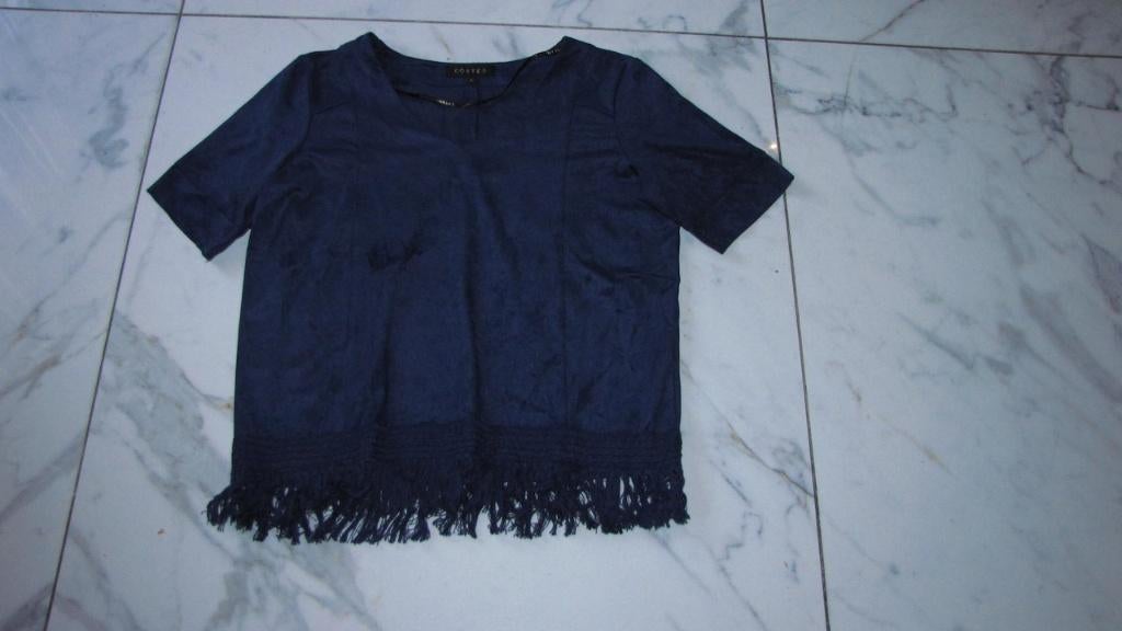 38-40 COSTES tuniek suedine large, Ophalen of Verzenden, Zo goed als nieuw, Maat 36 (S), Blauw
