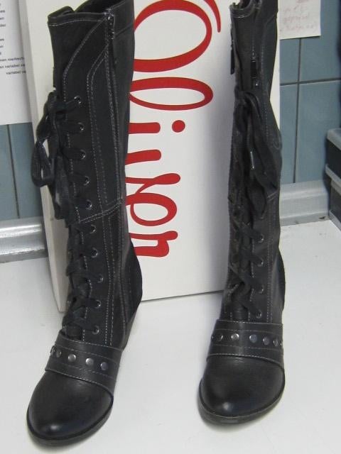 S. Oliver - stoere en sexy hoge laarzen - mt  37, Hoge laarzen, Zwart, Nieuw, Ophalen of Verzenden