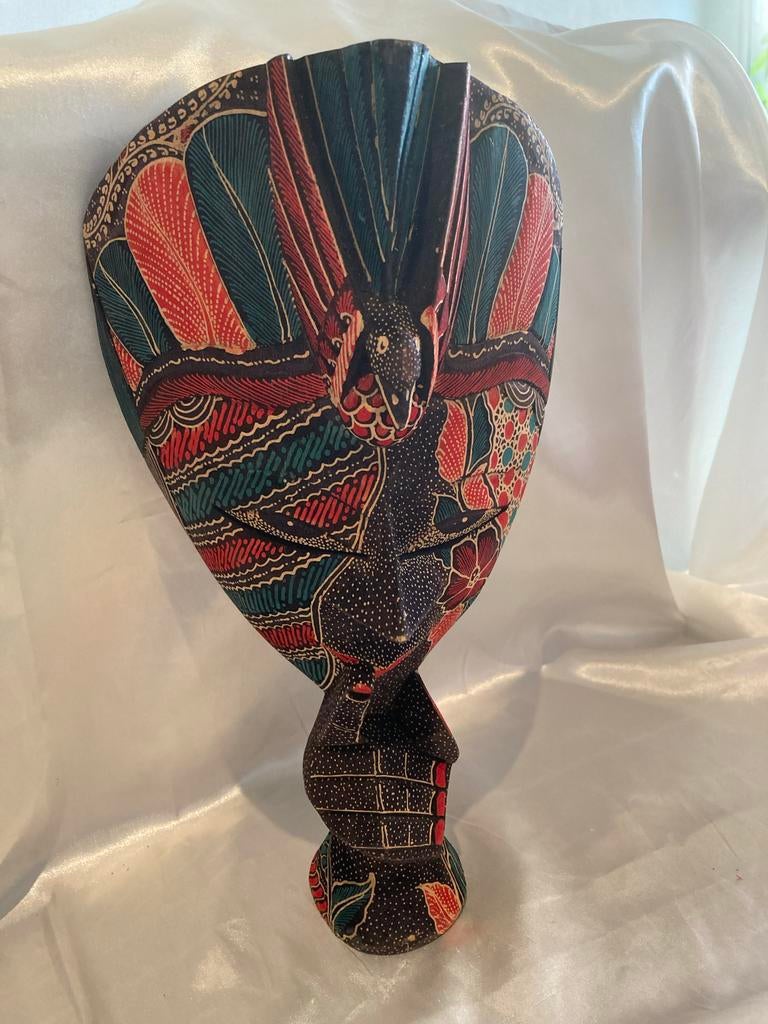 Houten Dewi Sri Masker Batik, Ophalen of Verzenden