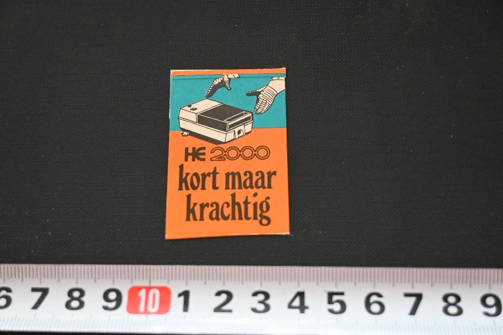 sticker stofzuiger holland electro HE2000 kort maar krachtig, Verzamelen, Stickers, Zo goed als nieuw, Ophalen