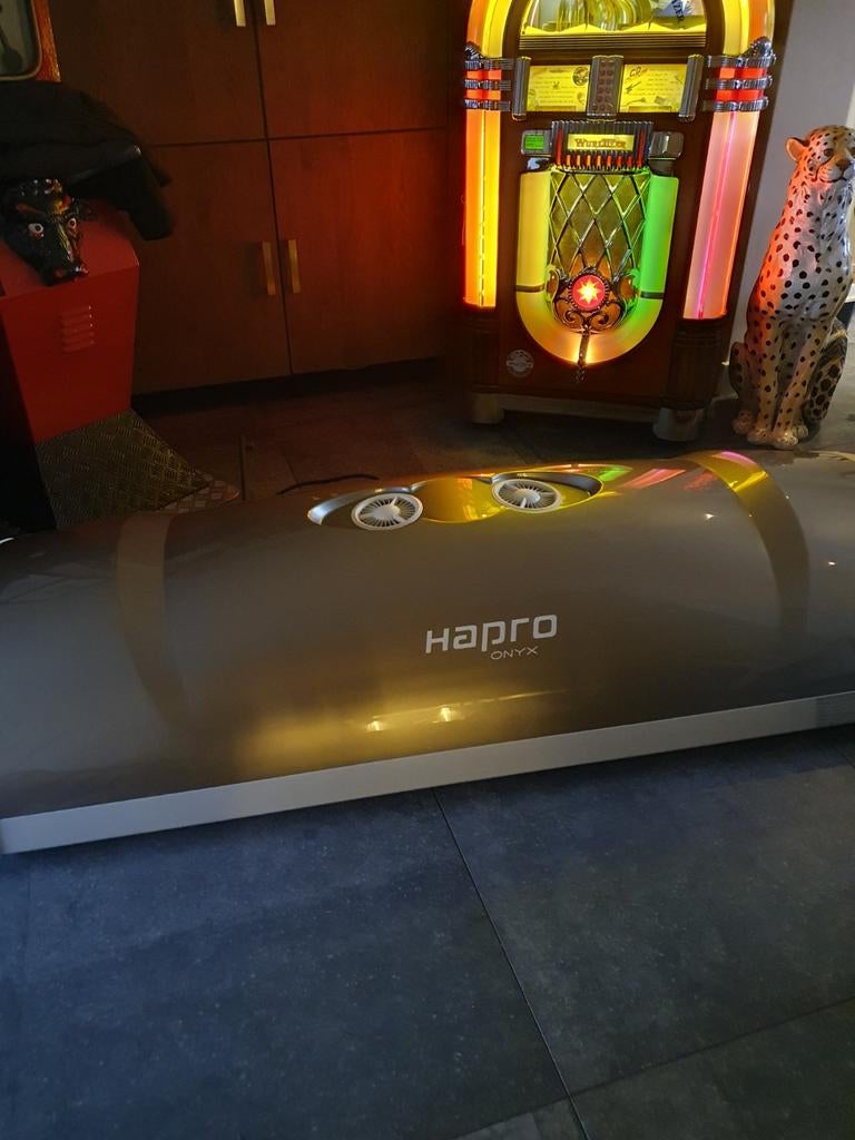HAPRO ONYX 26.5 ZONNEHEMEL OP T STATIEF, Ophalen, Zo goed als nieuw, Gezichtsbruiner, 10 tot 15 lampen