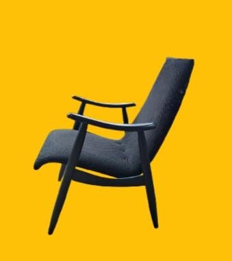 Louis van Teeffelen Wébé Fauteuil jaren 60, Gebruikt, 75 tot 100 cm, Ophalen of Verzenden, Stof