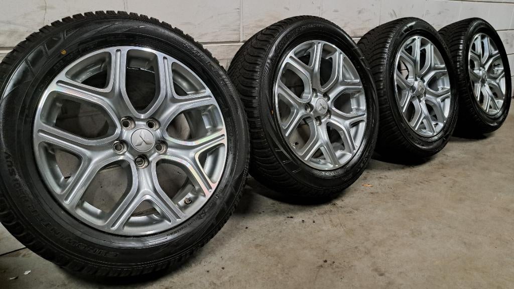 Bi-color velgen Mitsubishi Outlander Eclipse Cross 225/55/18, 18 inch, Gebruikt, Banden en Velgen, Ophalen of Verzenden