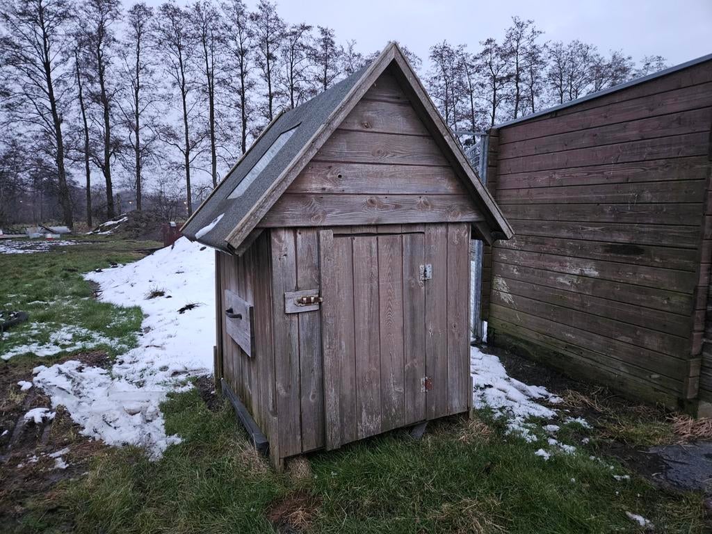 Kippenhok kippenren hoenderhok pluimveehok met leghok kippen, Dieren en Toebehoren, Pluimvee | Toebehoren, Ophalen, Gebruikt, Kippenhok of Kippenren