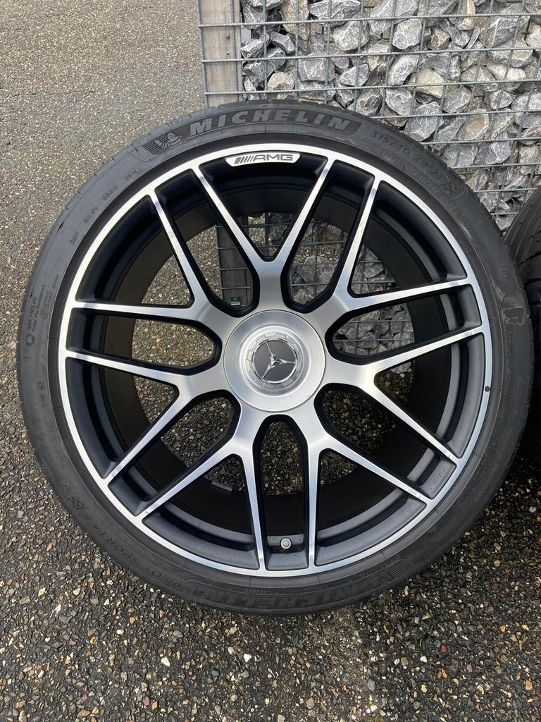 21” Mercedes AMG GT 63 velgen 5x112 + michelin PS4 GT 43 53, Auto-onderdelen, Banden en Velgen, Banden en Velgen, Nieuw, Personenwagen