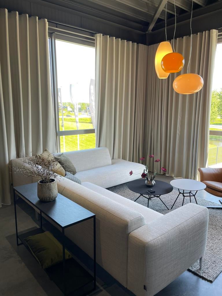 100% verduisterende beige luxury gordijjnen op maat, 200 cm of meer, Beige, Nieuw, Ophalen of Verzenden