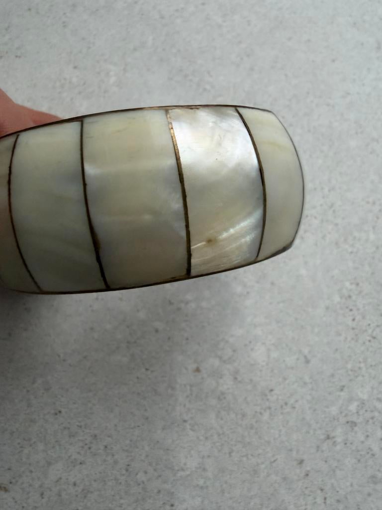 Vintage Armband met Ivoor Kleur, Ophalen of Verzenden, Gebruikt, Beige, Overige materialen