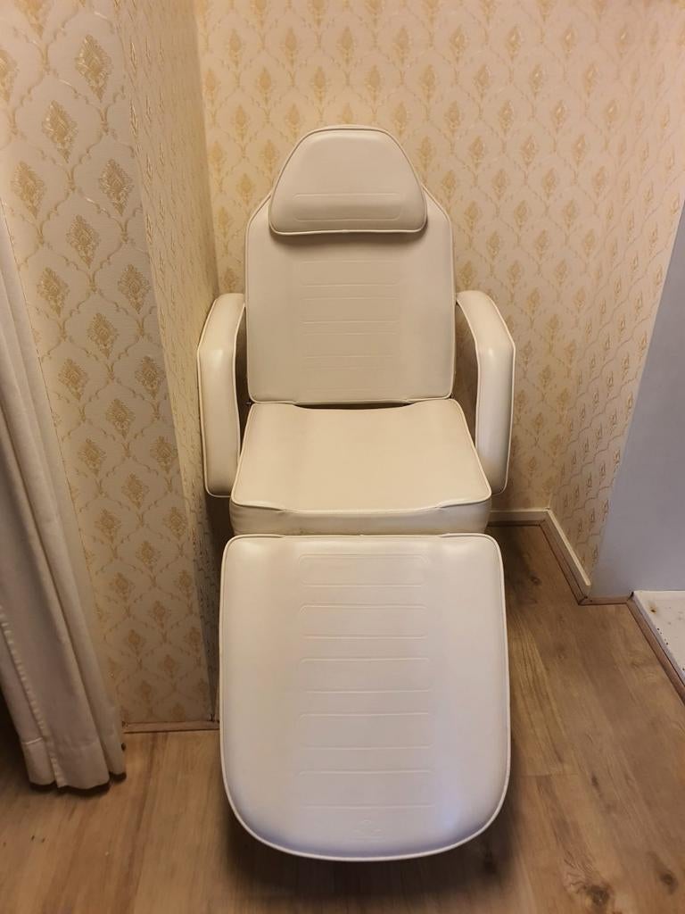 Luxe Massage Stoel - Draaibaar & Verstelbaar, Huis en Inrichting, Stoelen, Ophalen, Gebruikt, Wit, Metaal