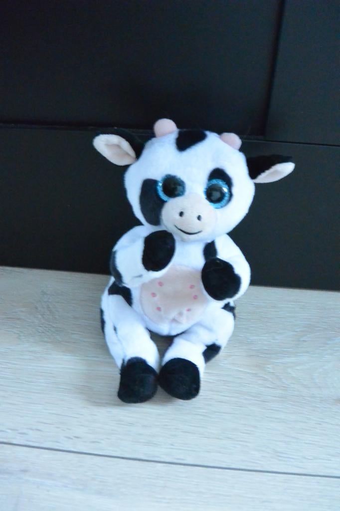 Ty Beanie Babies Bellies Herdley Cow, Kinderen en Baby's, Speelgoed | Knuffels en Pluche, Ophalen of Verzenden, Zo goed als nieuw