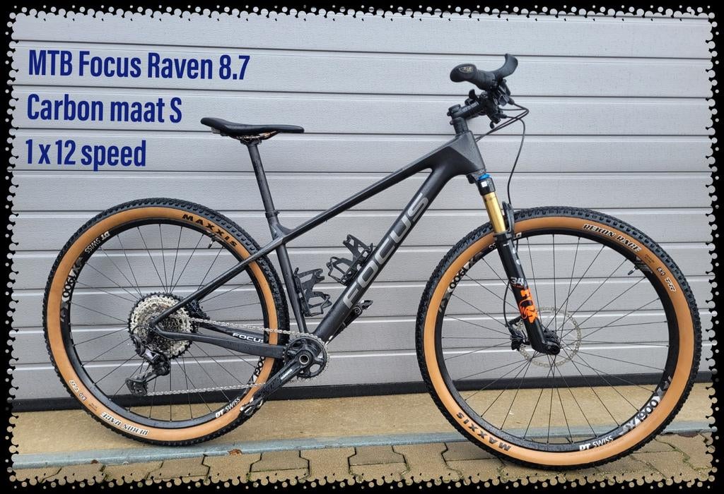 MTB Focus Raven 8.7 maat S carbon 1 x 12 - 100% Rijklaar, Hardtail, Zo goed als nieuw, Ophalen, Overige merken