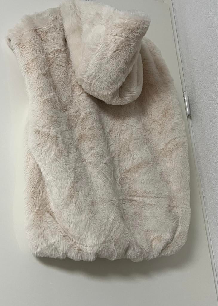 Witte faux fur bodywarmer - Maat M, Ophalen of Verzenden, Zo goed als nieuw