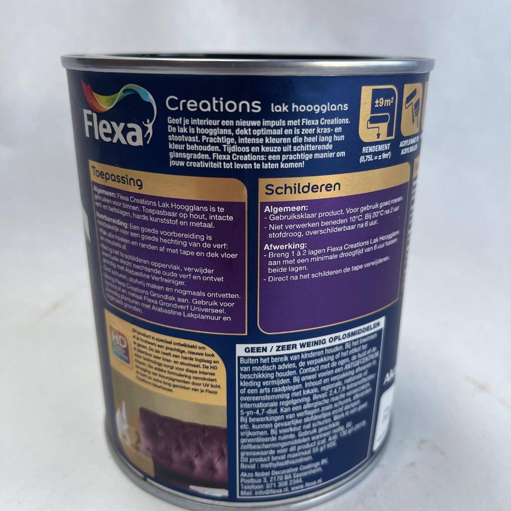 Flexa Creations Lak Verf Royal Blue Hoogglans 750ml, Flexa, Flexa, Blauw, Nieuw