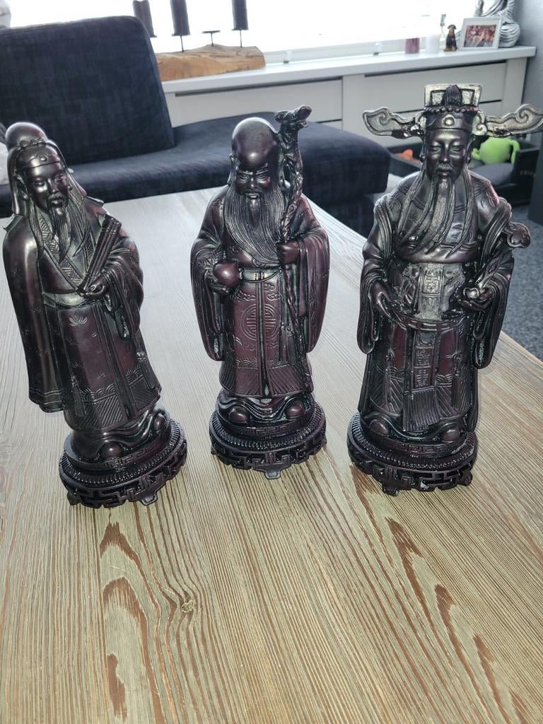 3 beelden van fu lu shou, Ophalen of Verzenden, Gebruikt