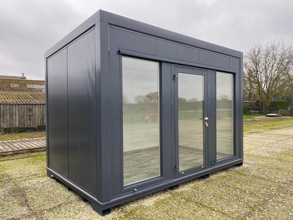 Kantoorunit | Tuinkantoor | Berging | Tuinhuis | 4 x 2,5 m, Ophalen
