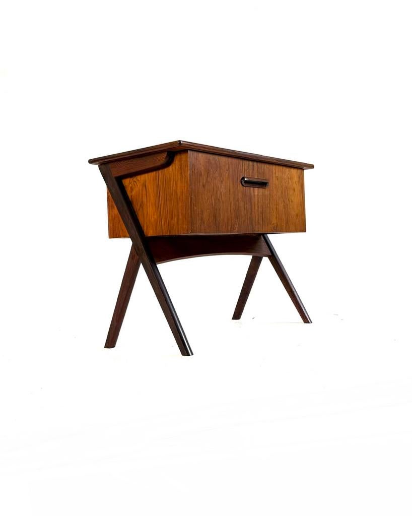 Vintage Deens Pallisander houten naaikistje ‘60, Ophalen of Verzenden, Zo goed als nieuw