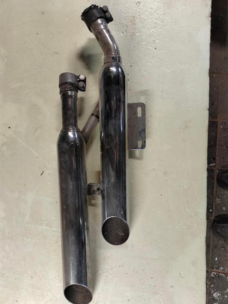 Open uitlaat Honda 1100 shadow niet nieuw zitten krassen op, Motoren, Ophalen, Nieuw