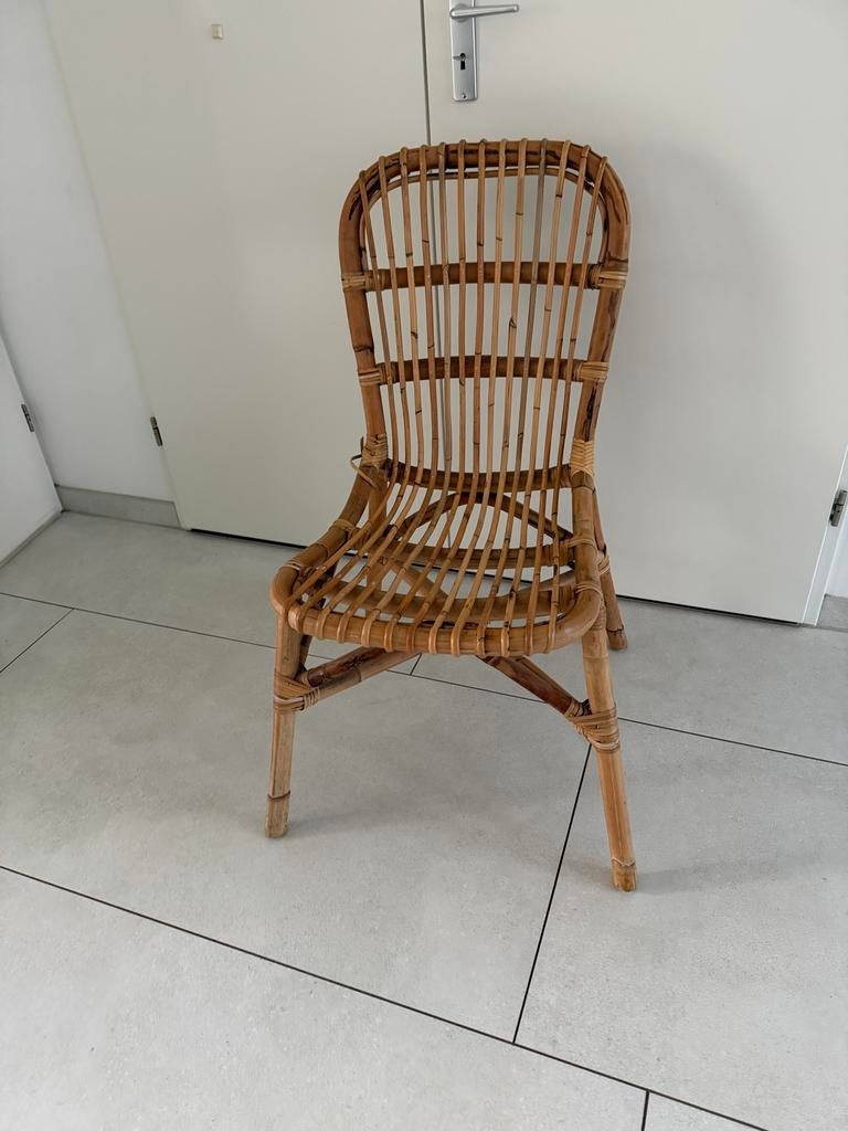 Rotan stoel in goede staat, Bruin, Riet of Rotan, Ophalen of Verzenden, Zo goed als nieuw