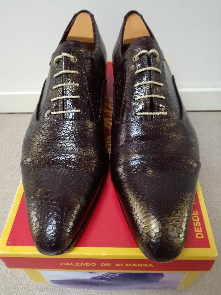 Pepe Milan veterschoenen - bruin/goud - maat 41 (z.g.a.n), Bruin, Verzenden, Pepe Milan, Zo goed als nieuw