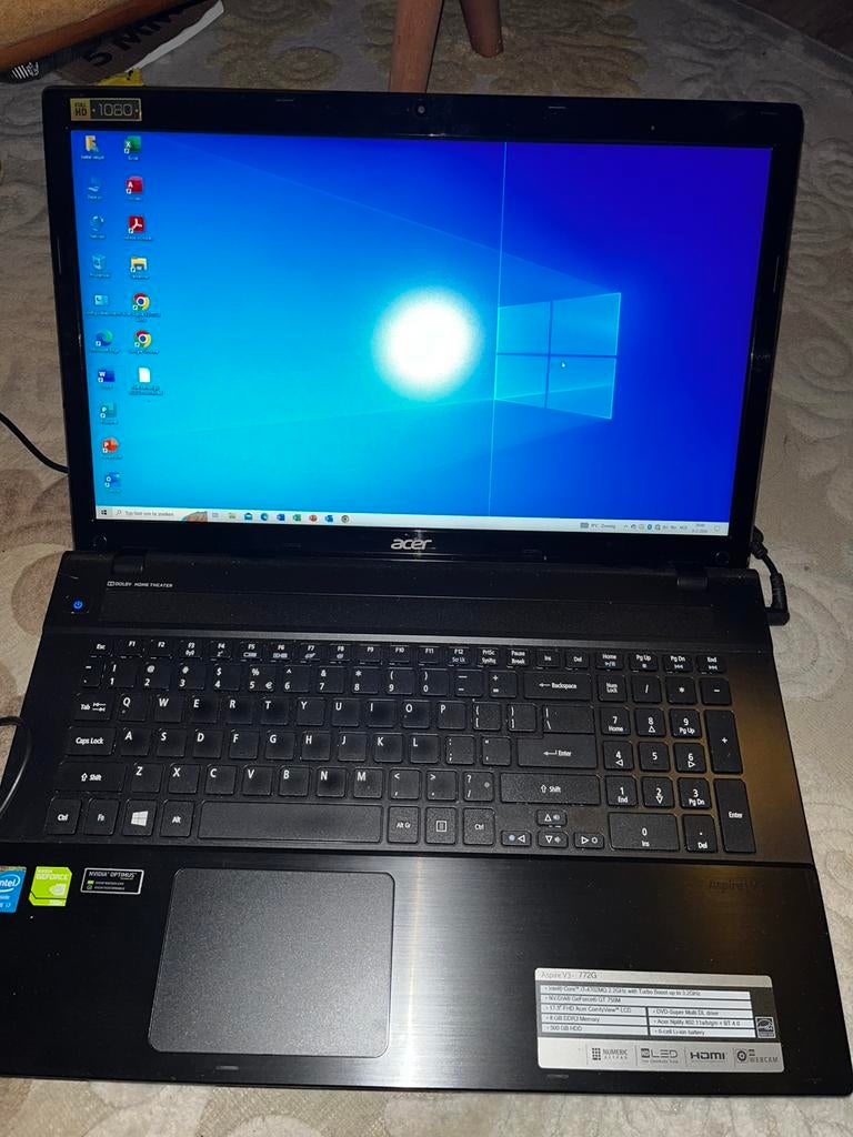 Acer  Aspire V3- 772G, Computers en Software, Windows Laptops, Zo goed als nieuw, 17 inch of meer, HDD, 2 tot 3 Ghz, Ophalen of Verzenden