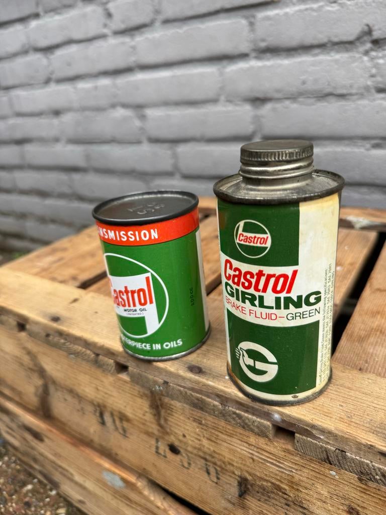 Vintage Castrol Olieblikken - Zeldzaam!, Verzamelen, Gebruikt, ., ., .