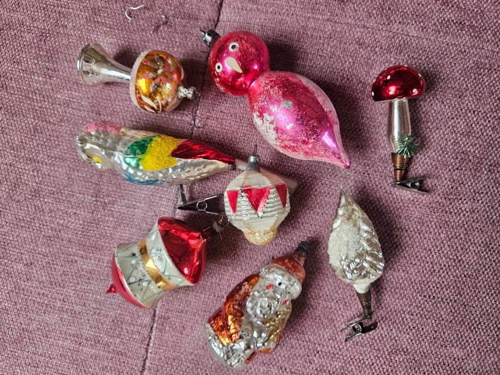 Vintage Kerstballen Set, Diversen, Kerst, Ophalen of Verzenden