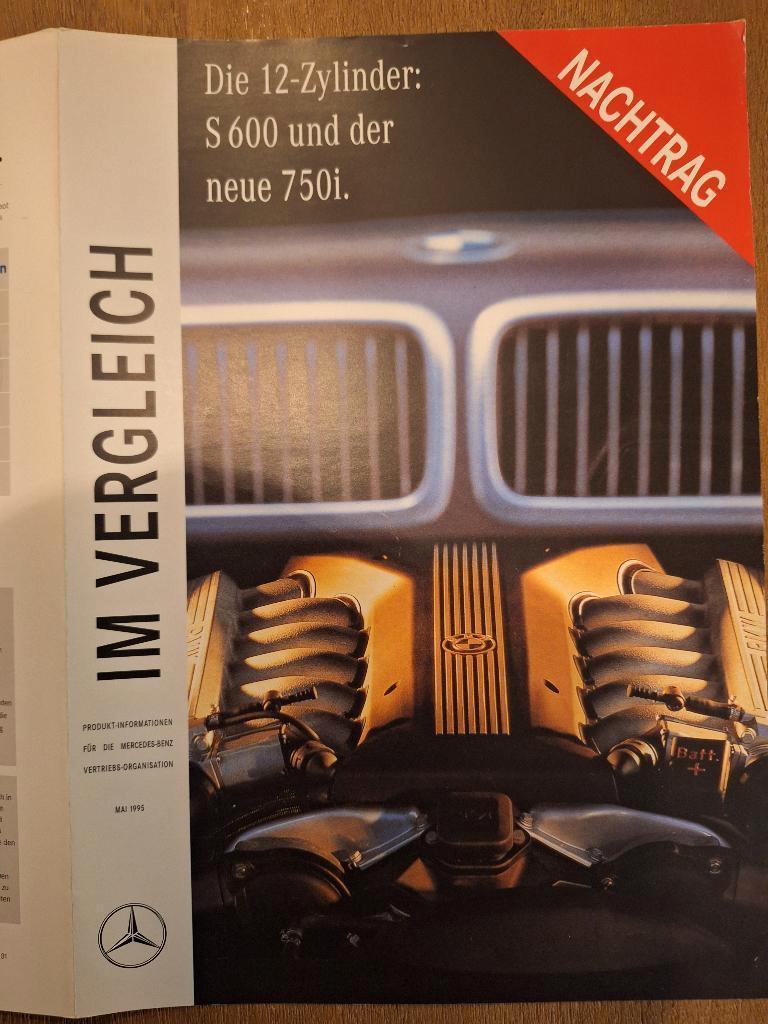 Mercedes 600 BMW 750 V12 im vergleich, Zo goed als nieuw, Mercedes-Benz, Mercedes, Ophalen of Verzenden