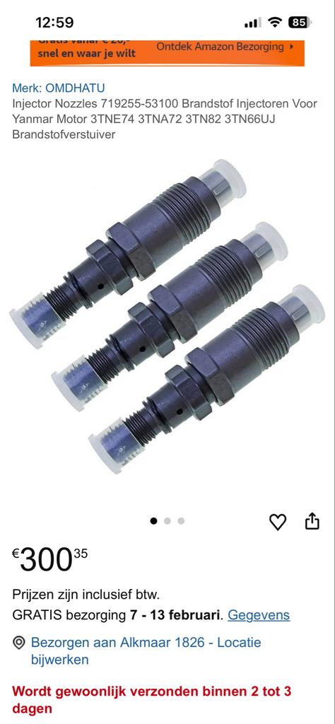 3x Yanmar Brandstofinjectoren - Nieuw, Auto-onderdelen, Brandstofpompen, Nieuw, Ophalen of Verzenden