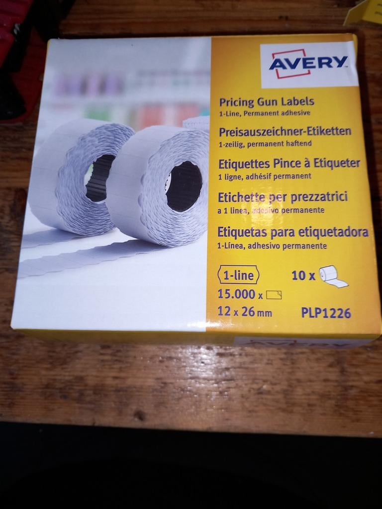 Prijstang Etiketten - Avery, Ophalen of Verzenden, Nieuw in verpakking, Overige typen
