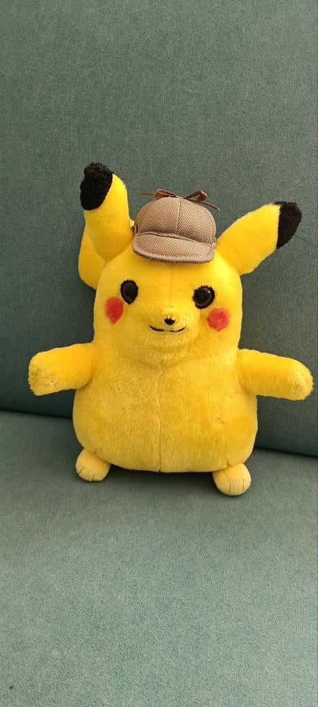 Detective Pikachu knuffel origineel 2019 movie zgan, Geel, Overige typen, Ophalen of Verzenden, Zo goed als nieuw