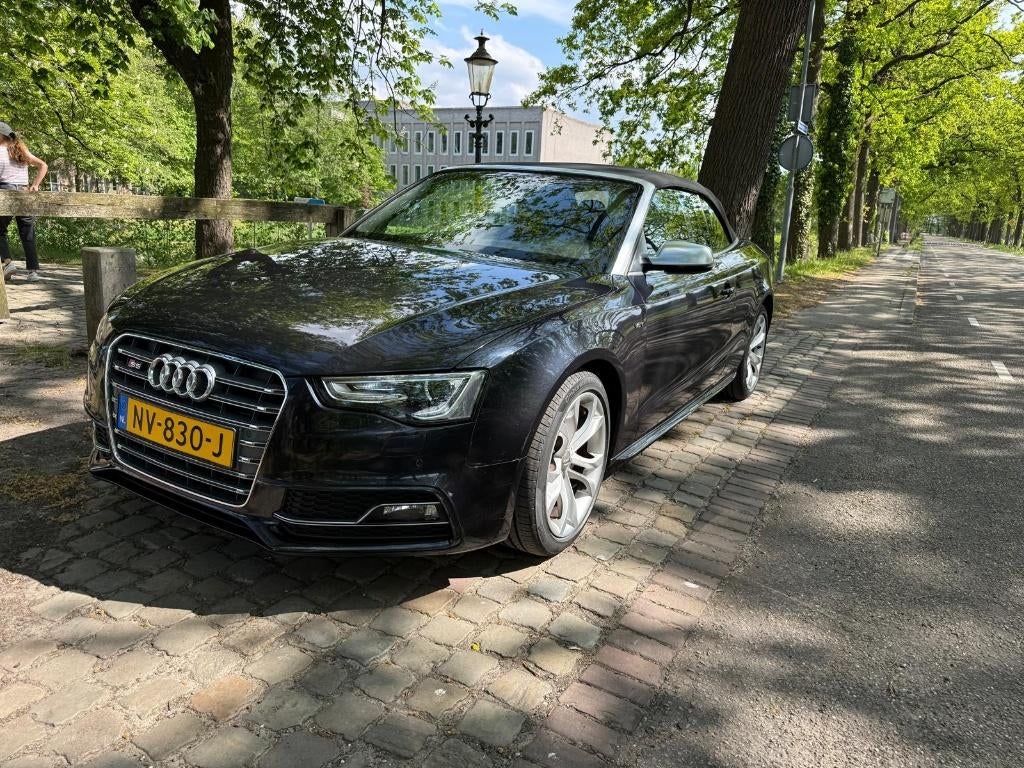 Audi S5 Cabrio 2013 Blauw metallic, Auto's, Audi, Automaat, 2995 cc, Cabriolet, Leder