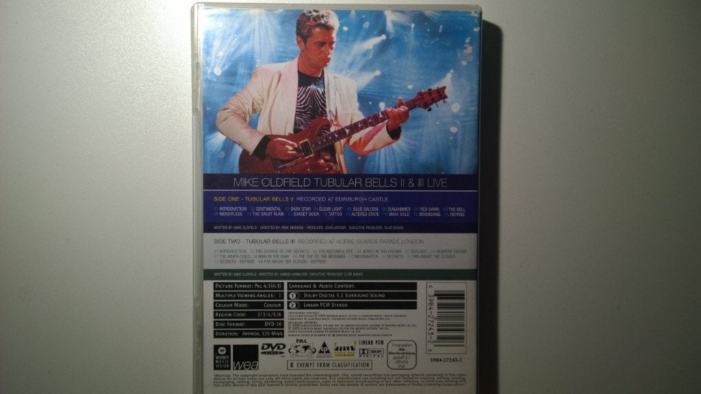 Mike Oldfield - Tubular Bells II & III Live (DVD), Alle leeftijden, Ophalen of Verzenden, Zo goed als nieuw, Concert