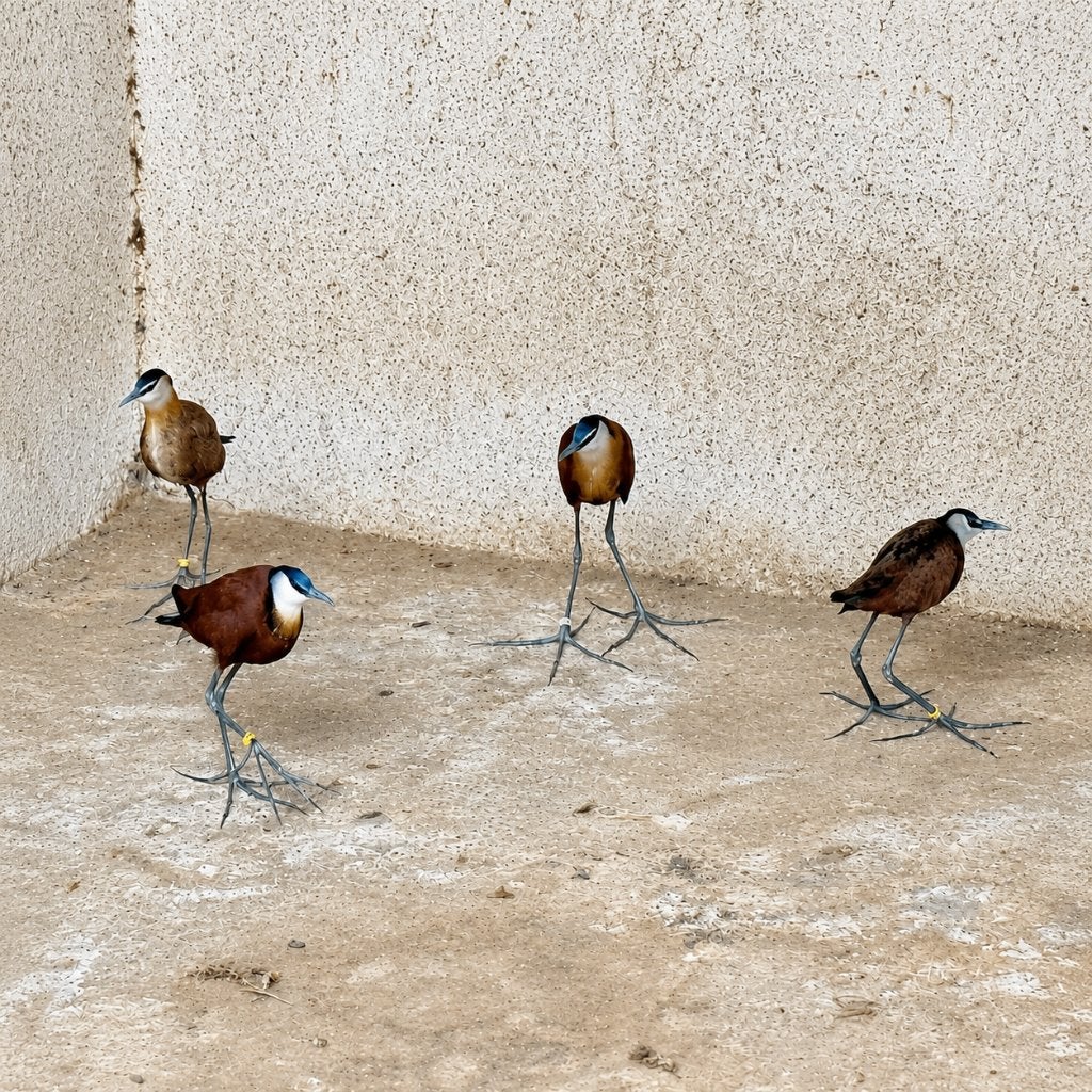 Afrikaanse jacana, Dieren en Toebehoren, Meerdere dieren, Tropenvogel, Geringd