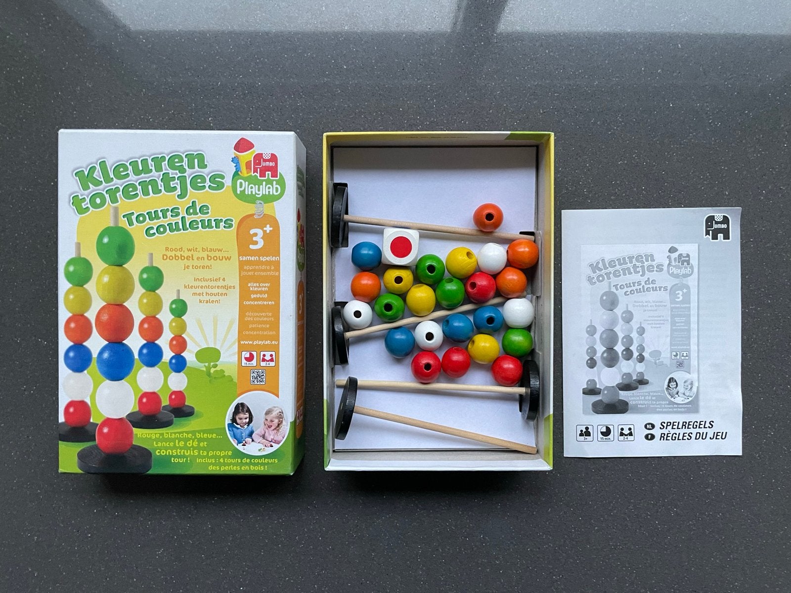Jumbo Playlab Kleuren Torentjes, Ophalen of Verzenden, Zo goed als nieuw