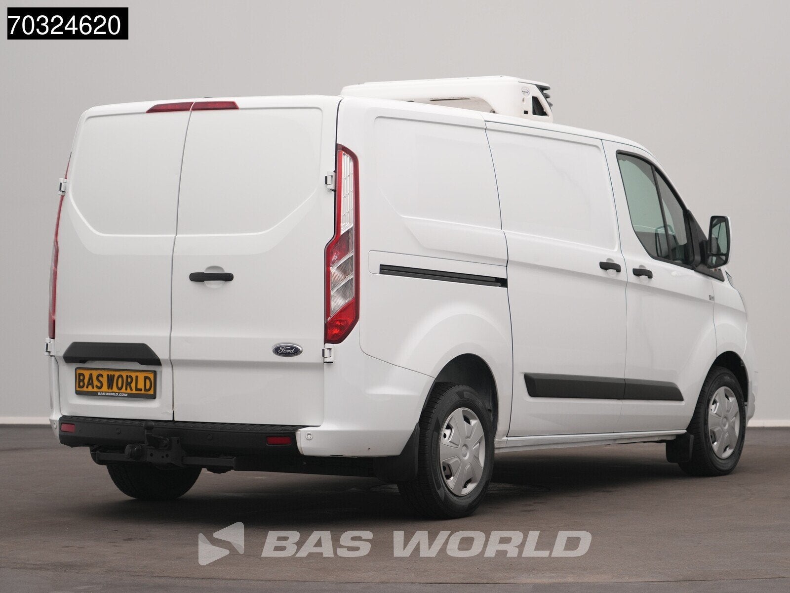 Ford Transit Custom 130PK Kerstner Koelwagen Carrier Xarios, Auto's, Stof, Euro 6, 4 cilinders, Wit