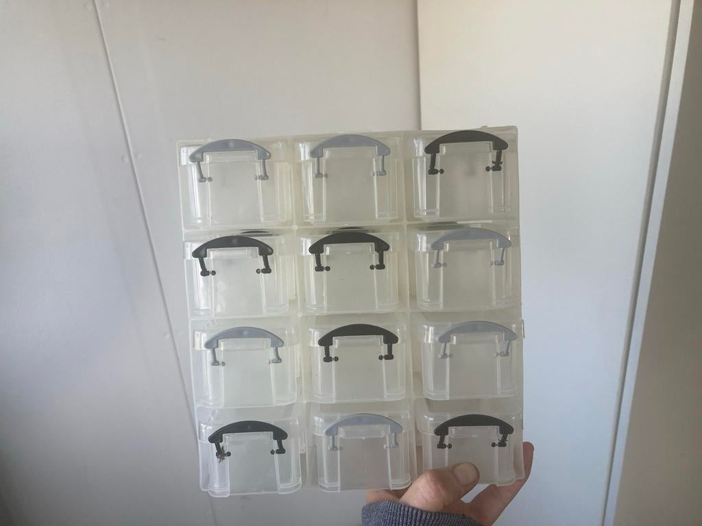 Set van 12 Kleine Opbergbakjes - Ideaal Opbergsysteem, Minder dan 50 cm, Ophalen of Verzenden, Zo goed als nieuw, Minder dan 40 cm
