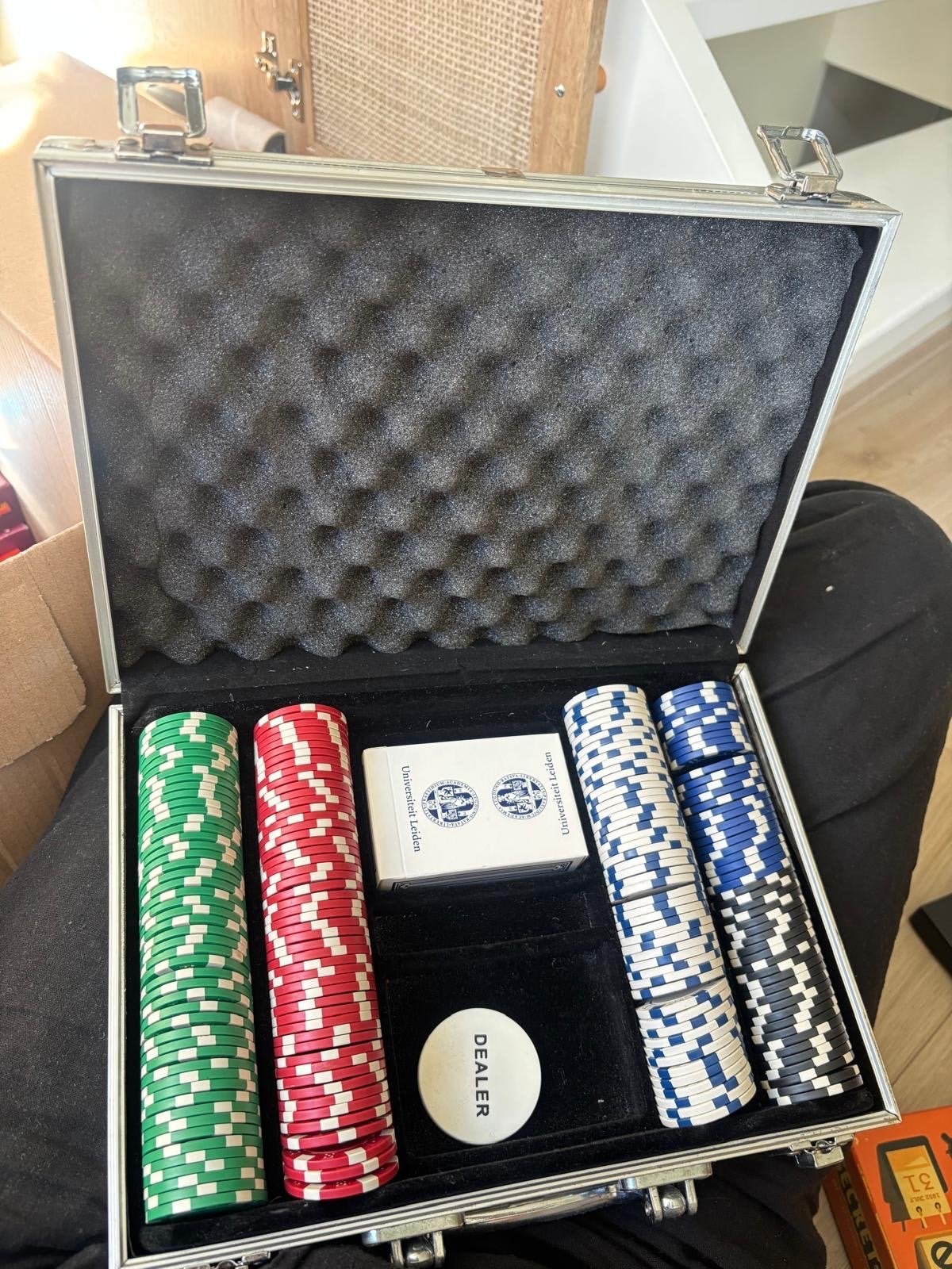 Complete Pokerset in koffer, Drie of vier spelers, Ophalen, Gebruikt