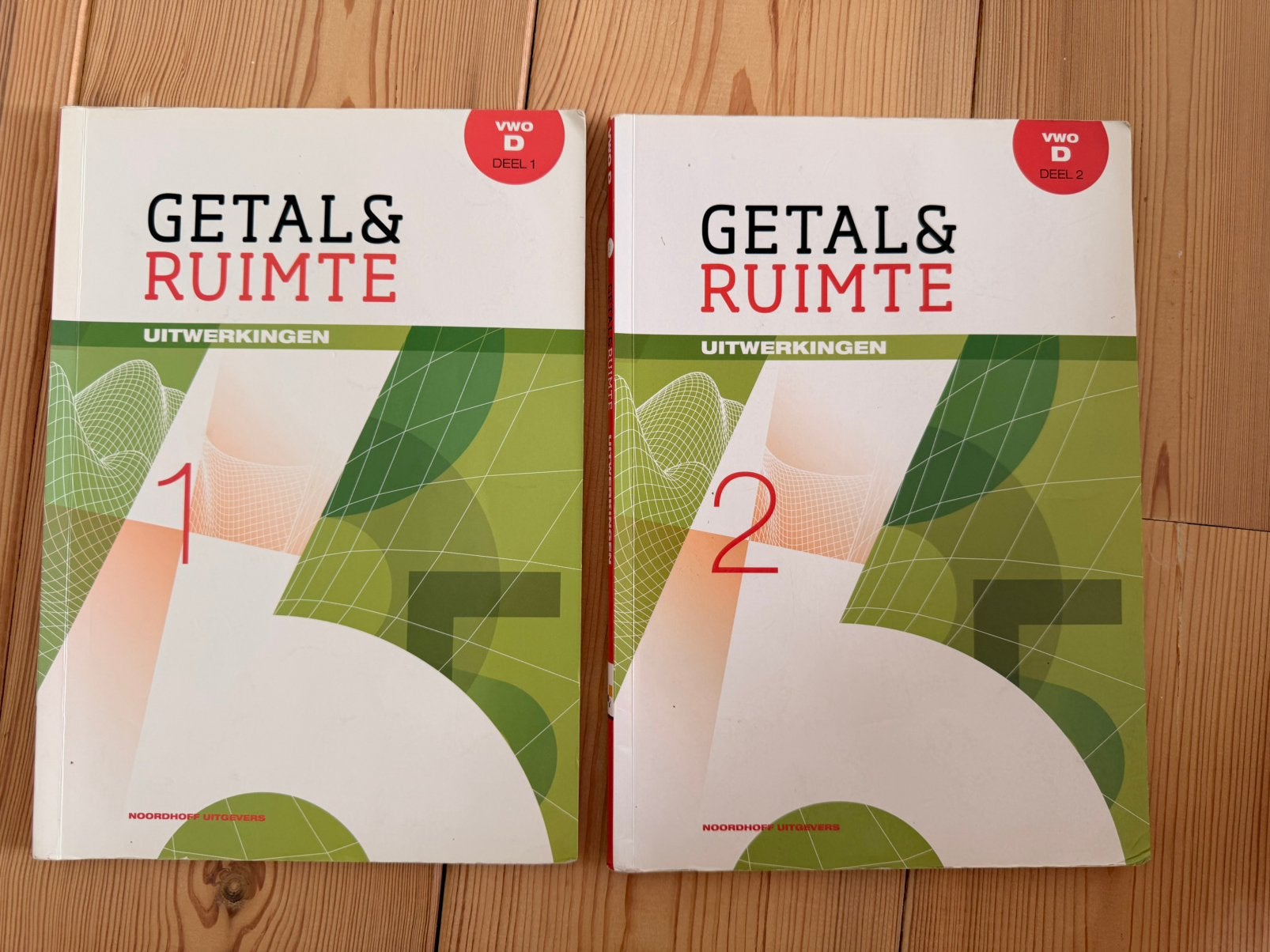 Getal & Ruimte Wiskunde D VWO Uitwerkingen Deel 1 & 2, Ophalen of Verzenden, Zo goed als nieuw, VWO